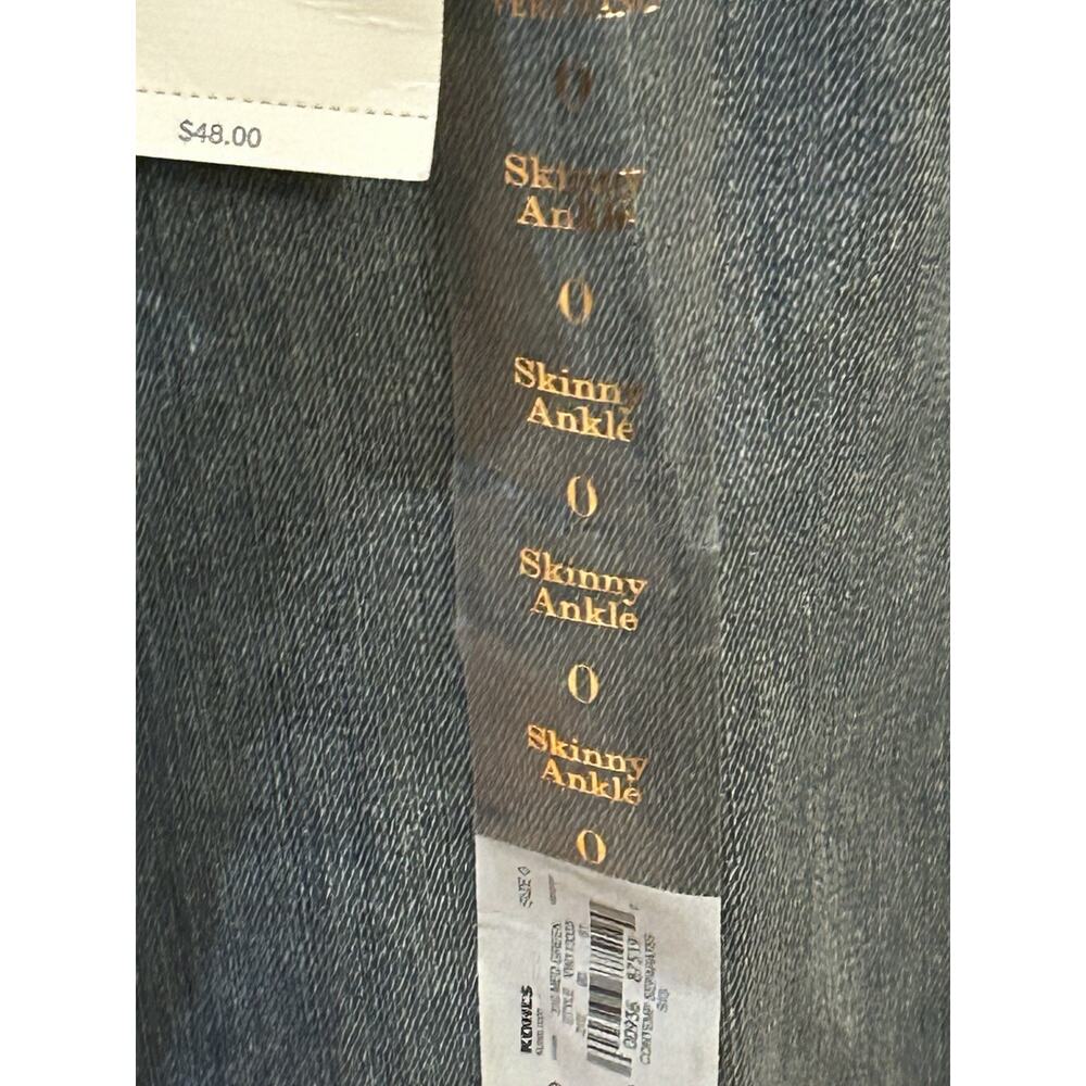 NWT Simply Vera Skinny Ankle Denim Jeans size 0 - Picture 4 of 9